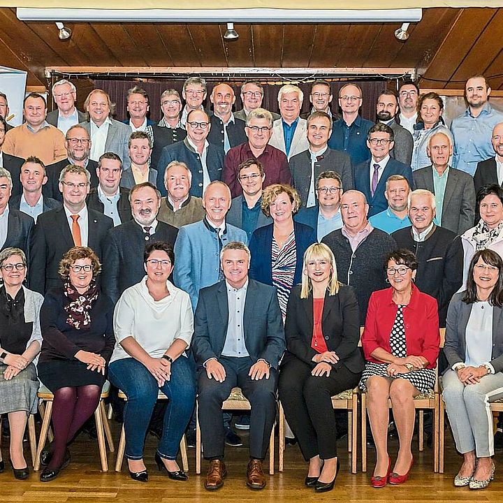 Landart Peter Dreier mit den Kreistagskandidaten der FW 2020
